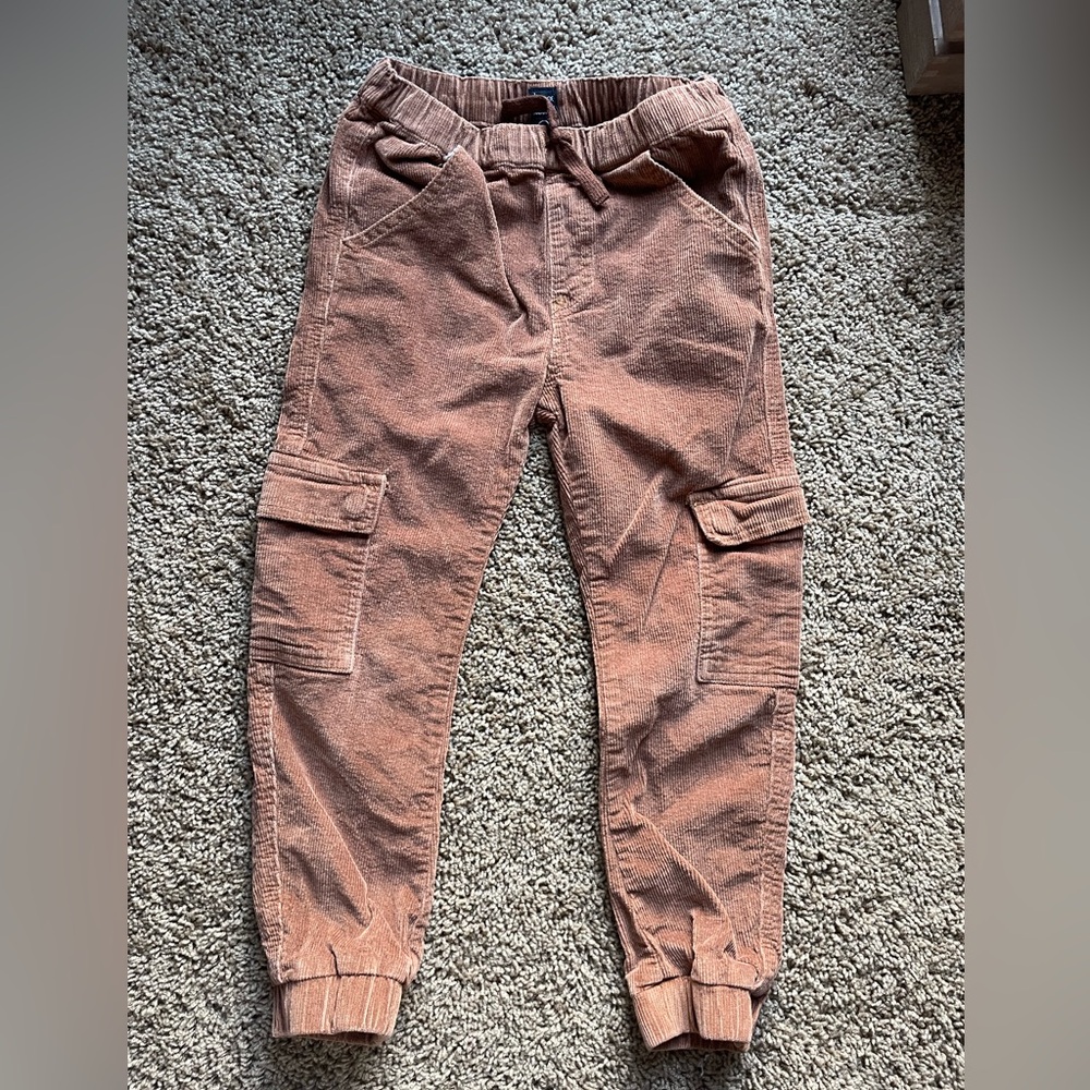 Deux par Deux Corduroy Brown Boys Pants - Sz 8
